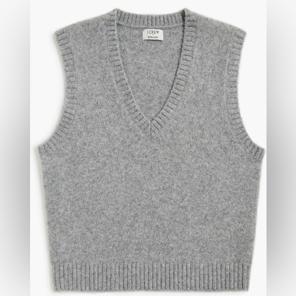 J. Crew Heather Gray V-Neck Sweater Vest M / J Crew Factory